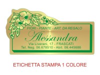 Etichette adesive per fioristi, fiorai e vivaisti grandi (mm 60x31) (cod.8G)
